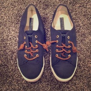 Navy Blue slip on Sperrys